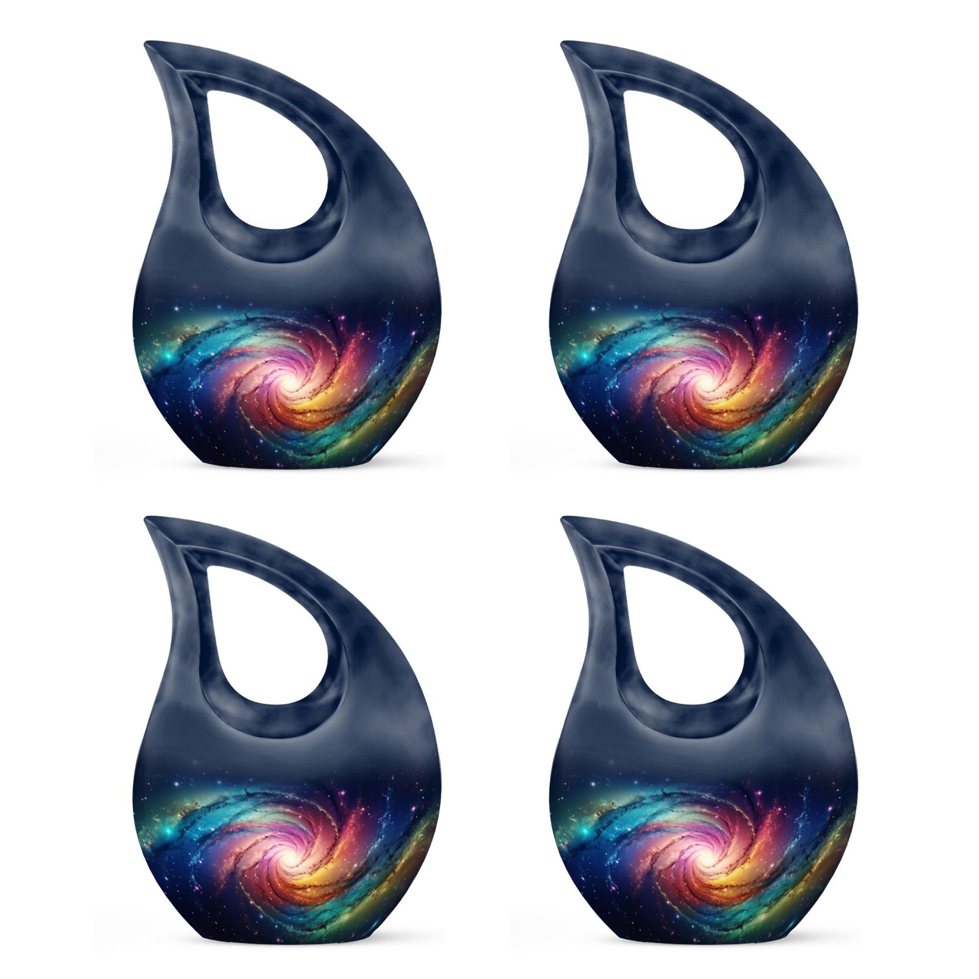 Teardrop Shape Galaxy Urn Keepsake Urn Pack of 4
