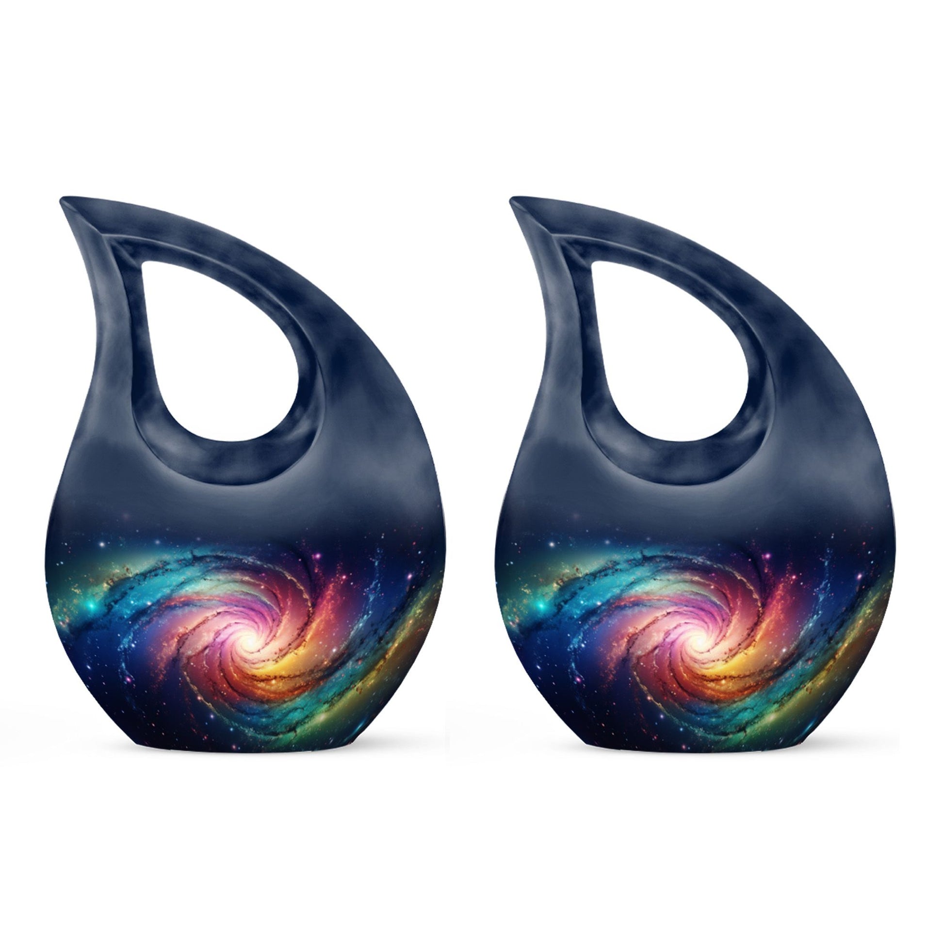 Teardrop Shape Galaxy Urn Keepsake Urn Pack of 2