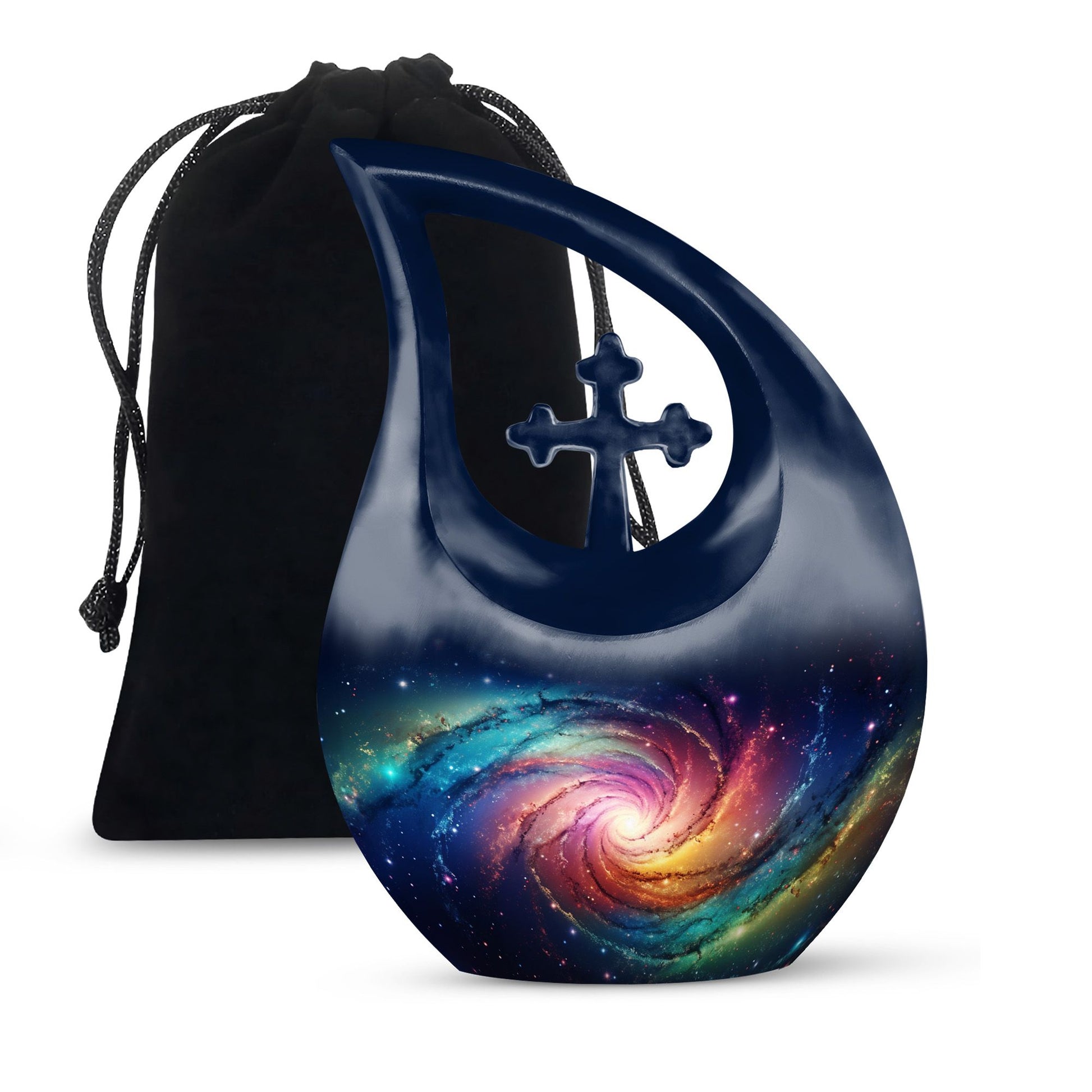 Teardrop Shape Galaxy Urn Large 10 Inch