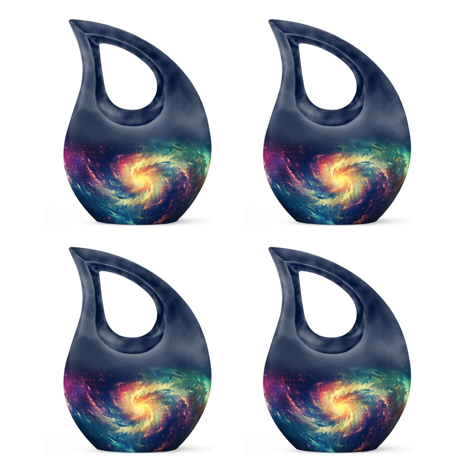 The Cosmic Dance - Galaxy Urn Large Teardrop, Heart Urn For Ashes