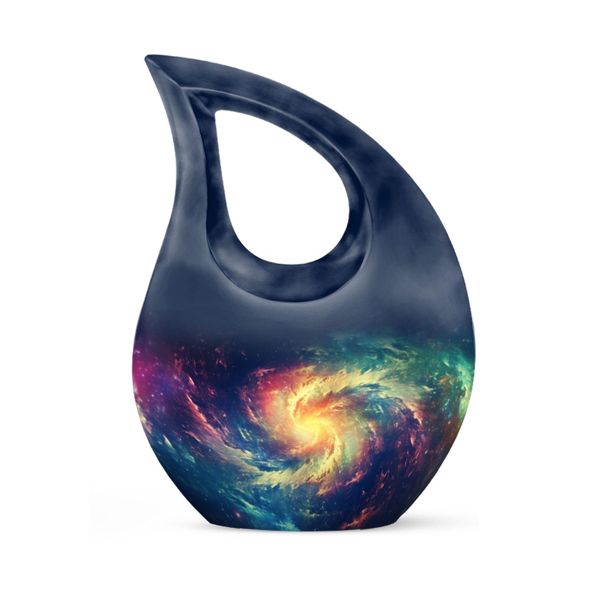 The Cosmic Dance - Galaxy Urn Large Teardrop, Heart Urn For Ashes
