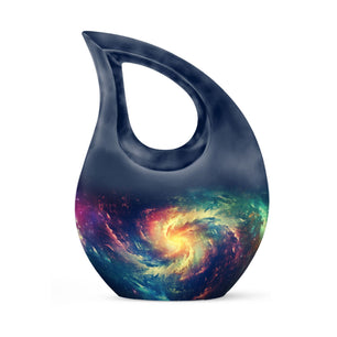 The Cosmic Dance - Galaxy Urn Large Teardrop, Heart Urn For Ashes