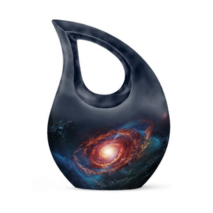 Stars In The Galactic Nexus - Galaxy Urn Teardrop, Heart Cremation Urn
