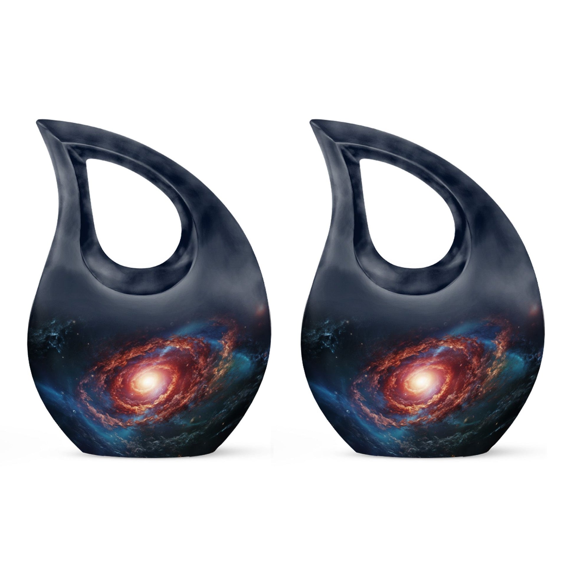 Stars In The Galactic Nexus - Galaxy Urn Teardrop, Heart Cremation Urn