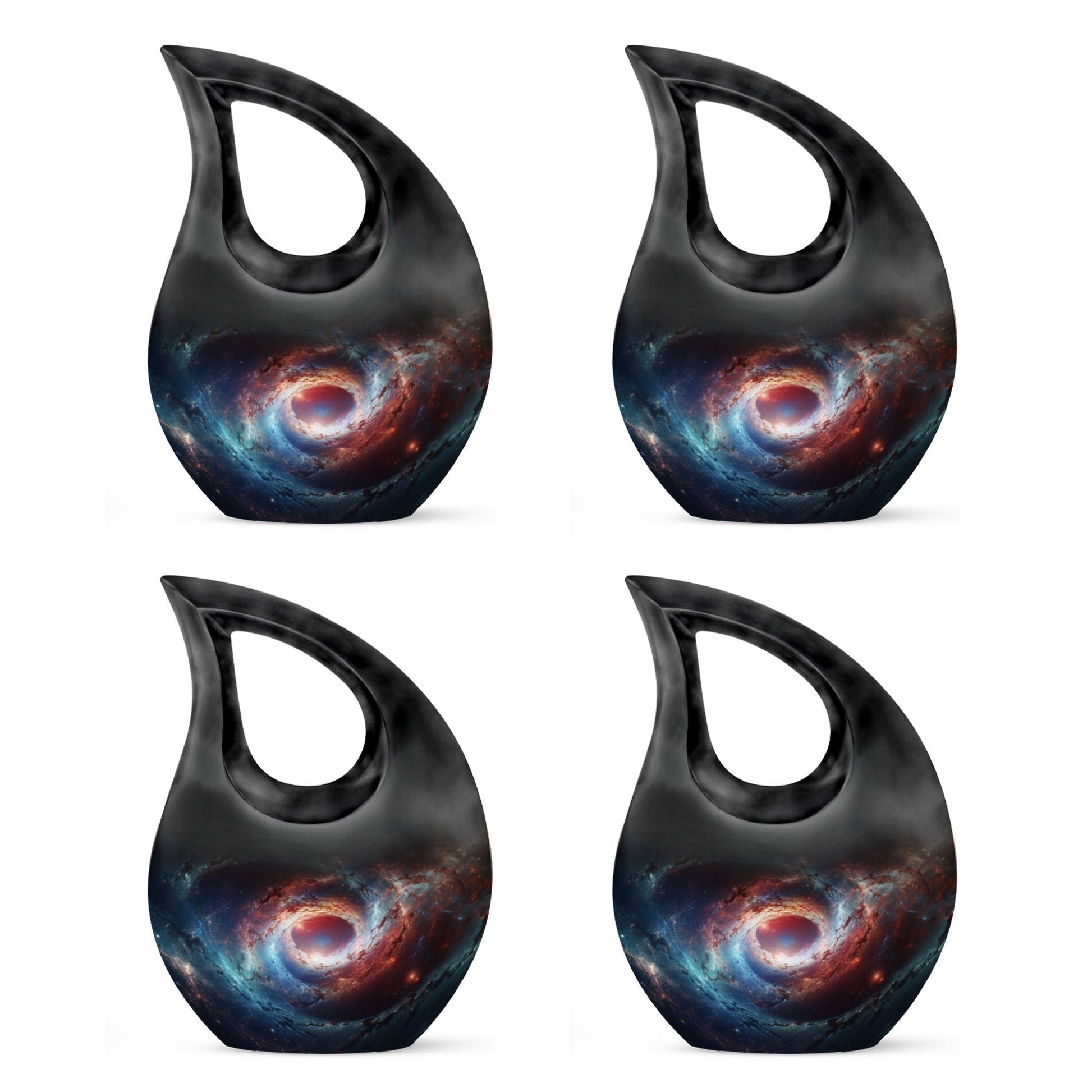 The Cosmic Dance Of Galaxies - Galaxy Urn Teardrop, Heart Shape Urn