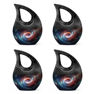 The Cosmic Dance Of Galaxies - Galaxy Urn Teardrop, Heart Shape Urn