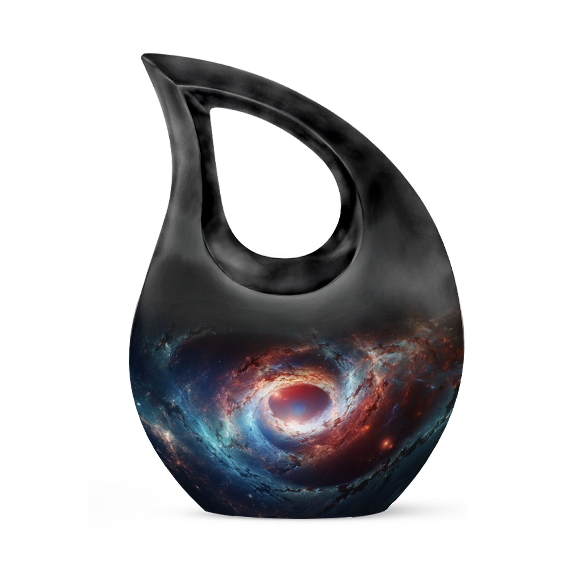 The Cosmic Dance Of Galaxies - Galaxy Urn Teardrop, Heart Shape Urn