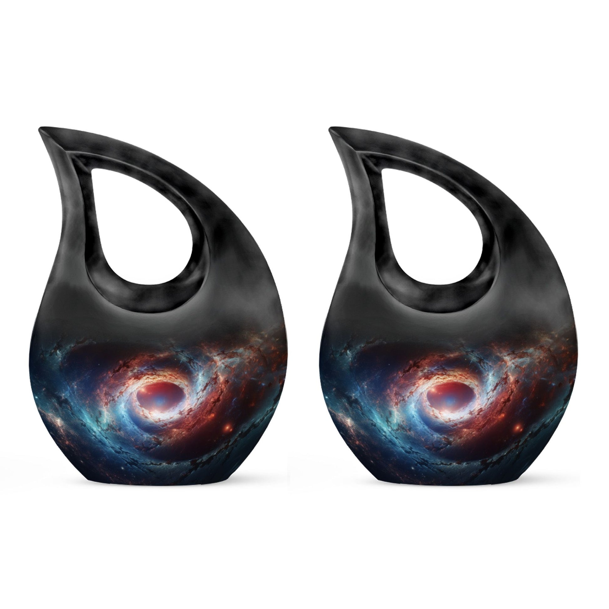 The Cosmic Dance Of Galaxies - Galaxy Urn Teardrop, Heart Shape Urn