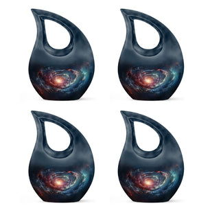 Spin Of Starry Skies - Galaxy Urn Large Teardrop, Heart Urn For Ashes