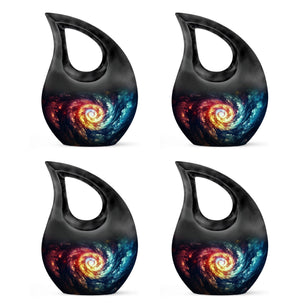 The Cosmic Dance Of Infinity - Galaxy Urn Teardrop, Heart Shape Urn