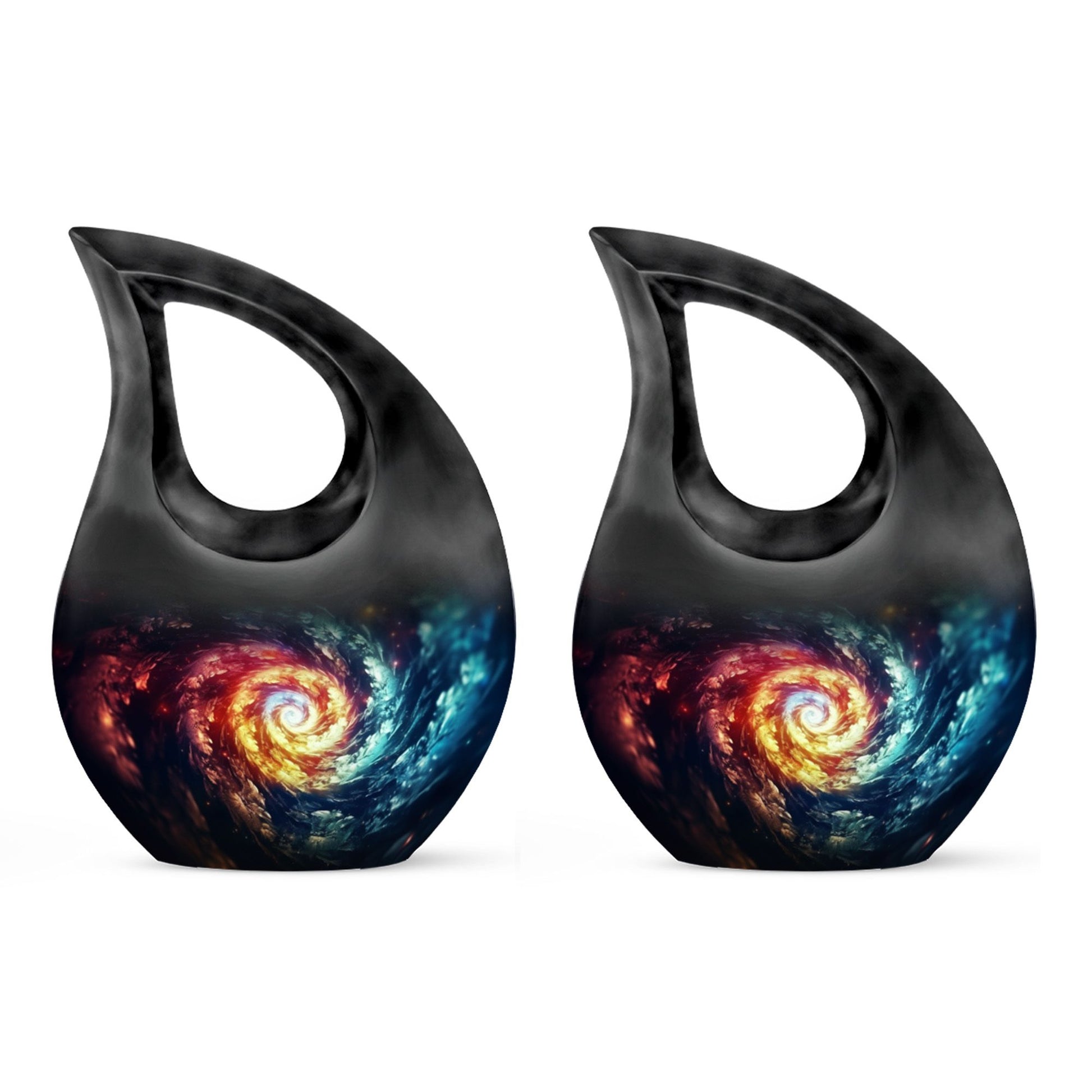 The Cosmic Dance Of Infinity - Galaxy Urn Teardrop, Heart Shape Urn