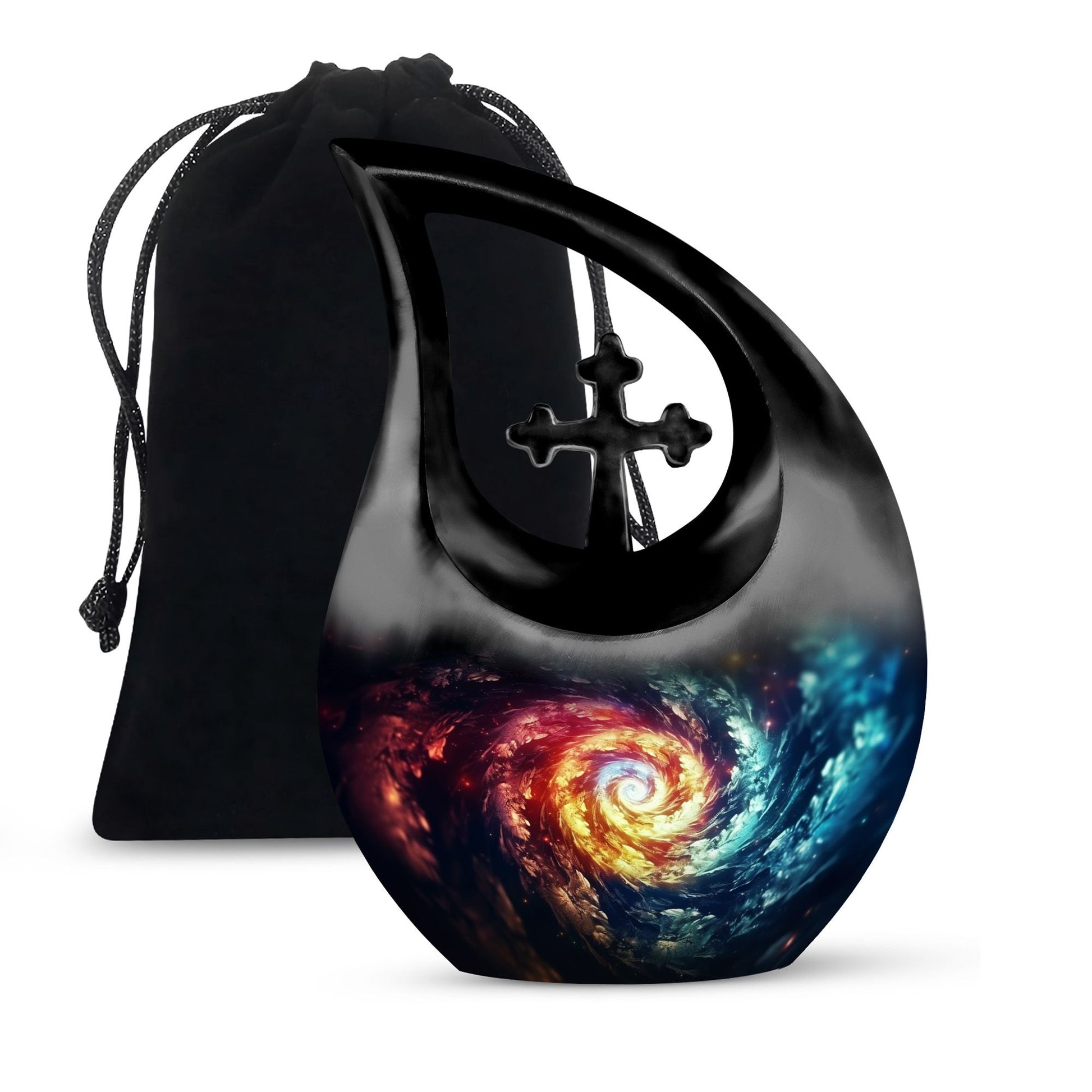 The Cosmic Dance Of Infinity - Galaxy Urn Teardrop, Heart Shape Urn