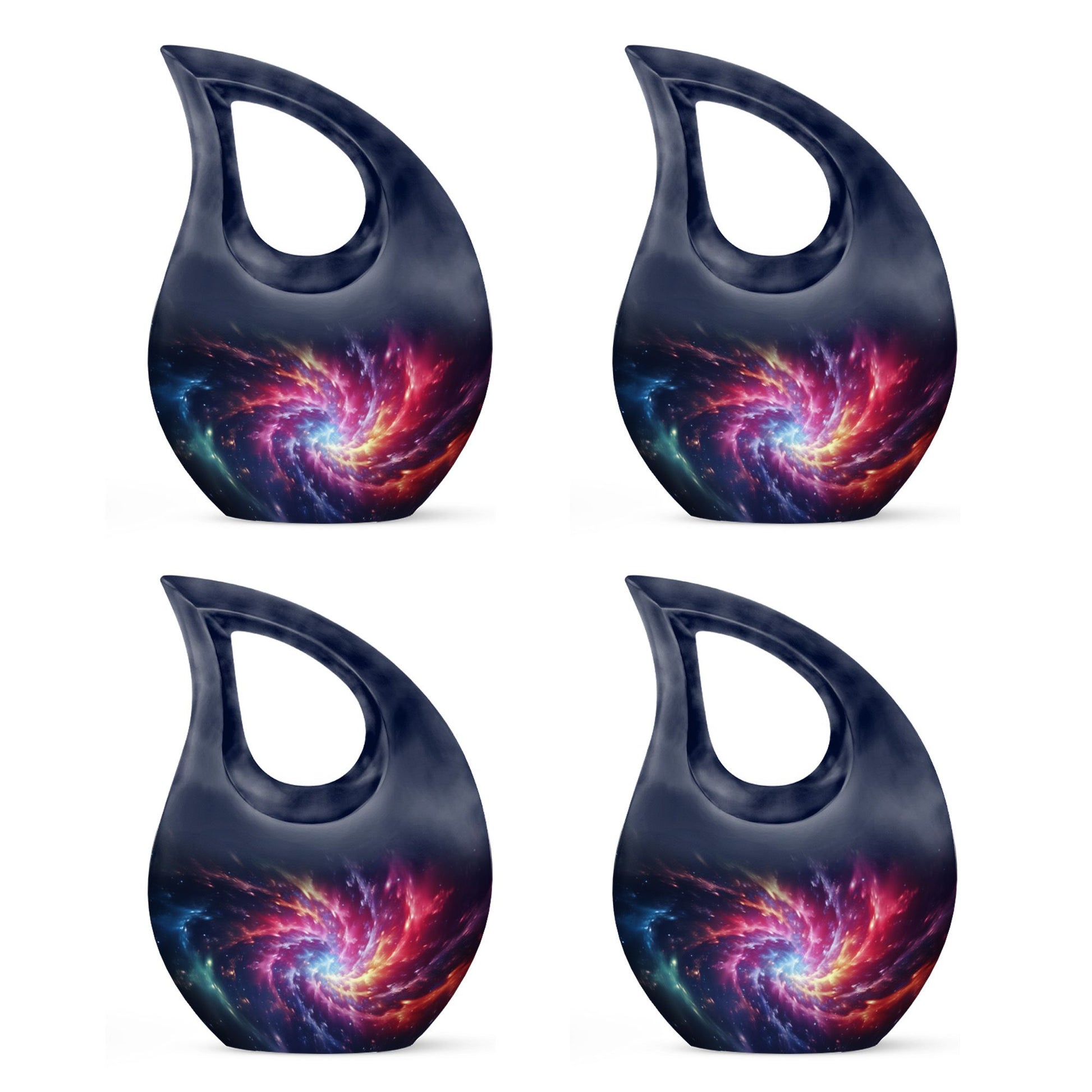 Symphony Cosmos - Galaxy Urn Teardrop, Heart Cremation Urn For Ashes