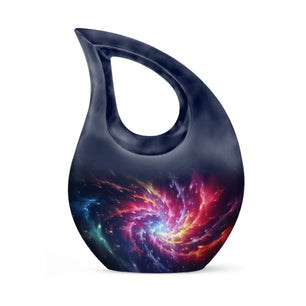 Symphony Cosmos - Galaxy Urn Teardrop, Heart Cremation Urn For Ashes