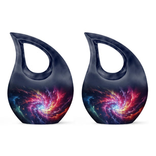 Symphony Cosmos - Galaxy Urn Teardrop, Heart Cremation Urn For Ashes