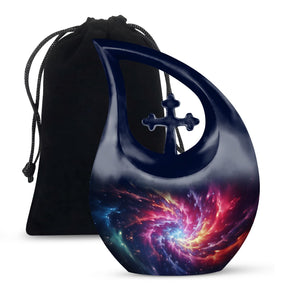 Symphony Cosmos - Galaxy Urn Teardrop, Heart Cremation Urn For Ashes