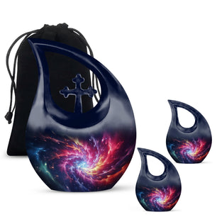 Symphony Cosmos - Galaxy Urn Teardrop, Heart Cremation Urn For Ashes