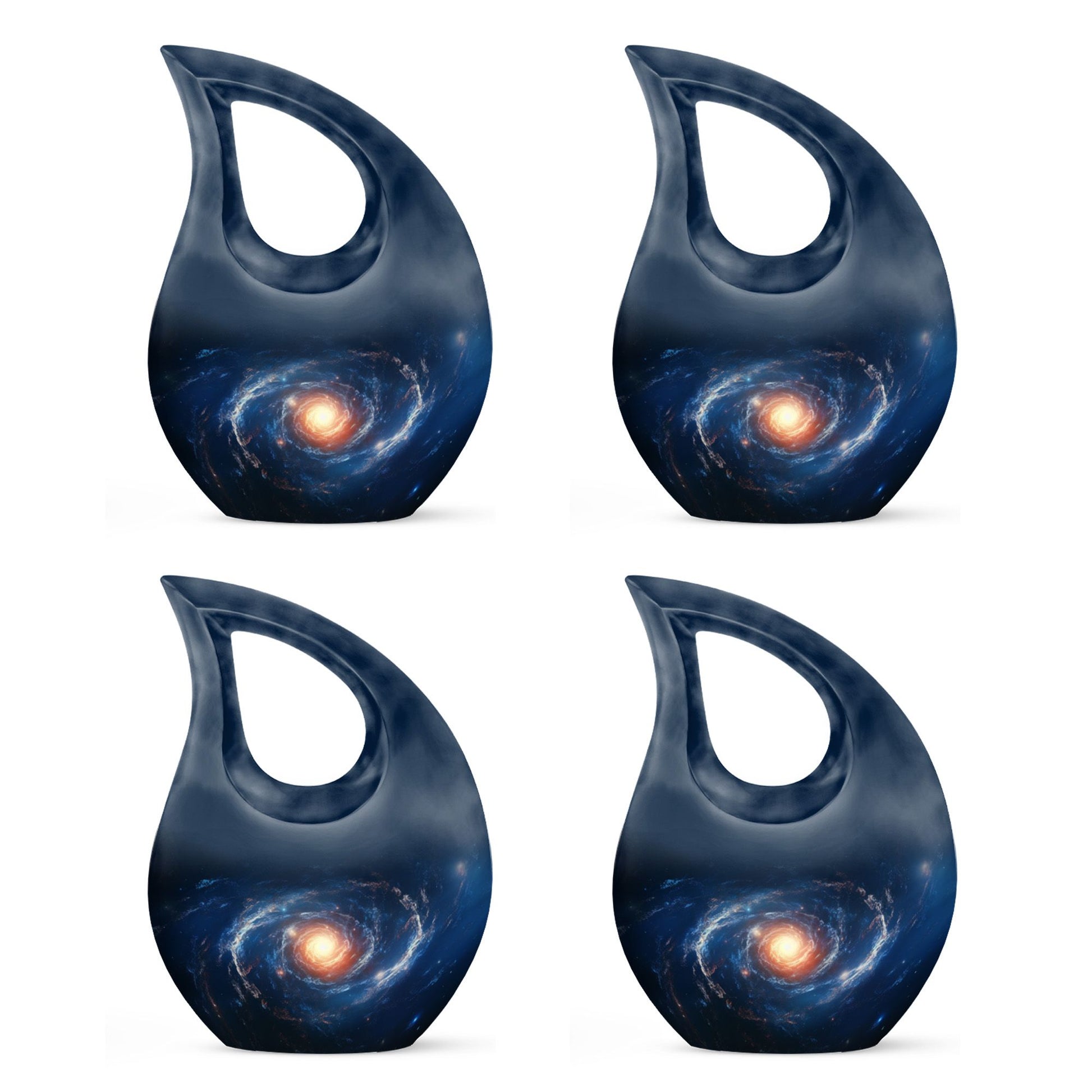 The Galactic Swirl. - Galaxy Urn Large Teardrop, Heart Urn For Ashes
