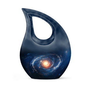 The Galactic Swirl. - Galaxy Urn Large Teardrop, Heart Urn For Ashes