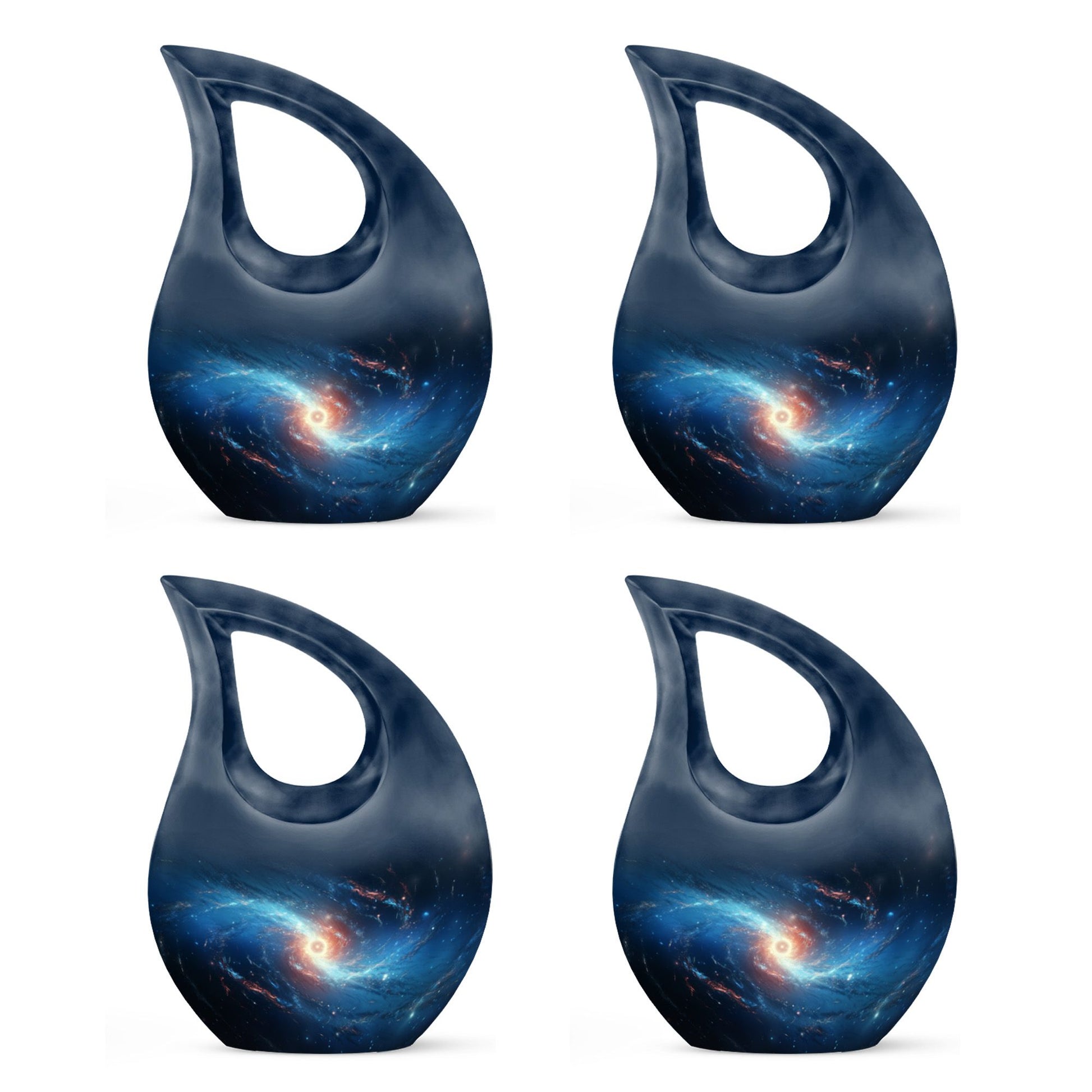 The Galaxy's Luminous Swirl - Galaxy Urn Teardrop, Heart Shape Urn