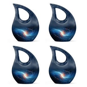 The Galaxy's Luminous Swirl - Galaxy Urn Teardrop, Heart Shape Urn