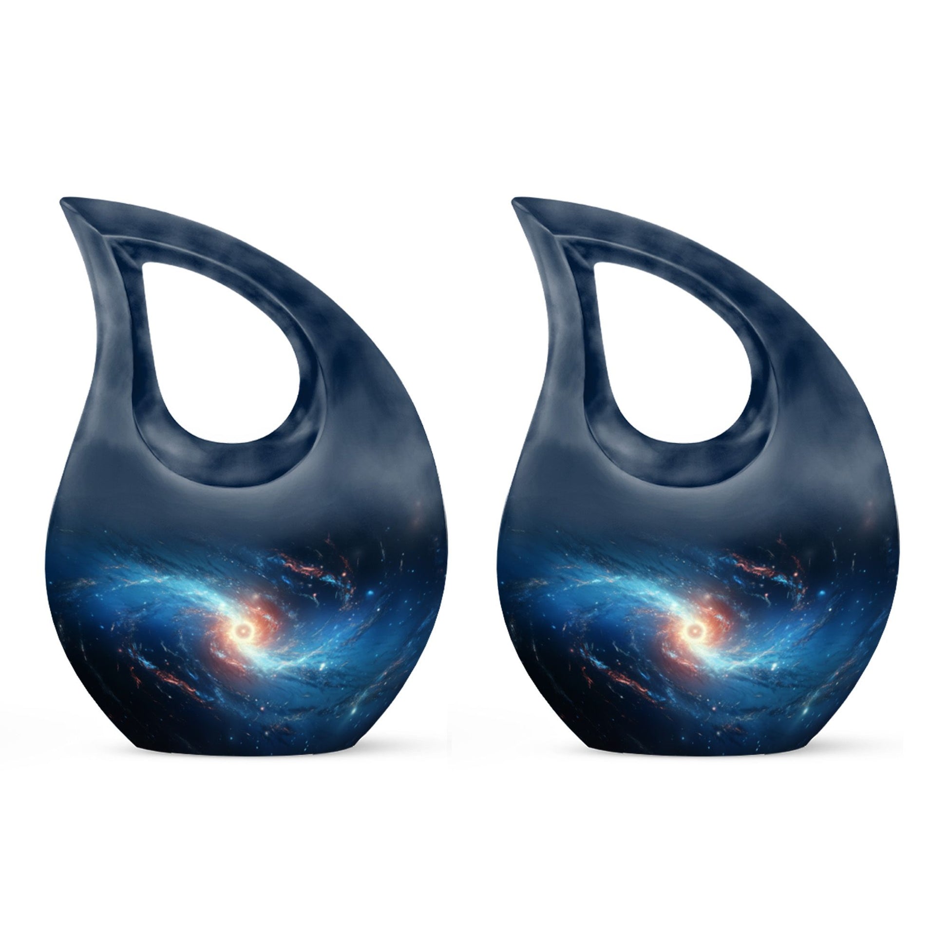 The Galaxy's Luminous Swirl - Galaxy Urn Teardrop, Heart Shape Urn