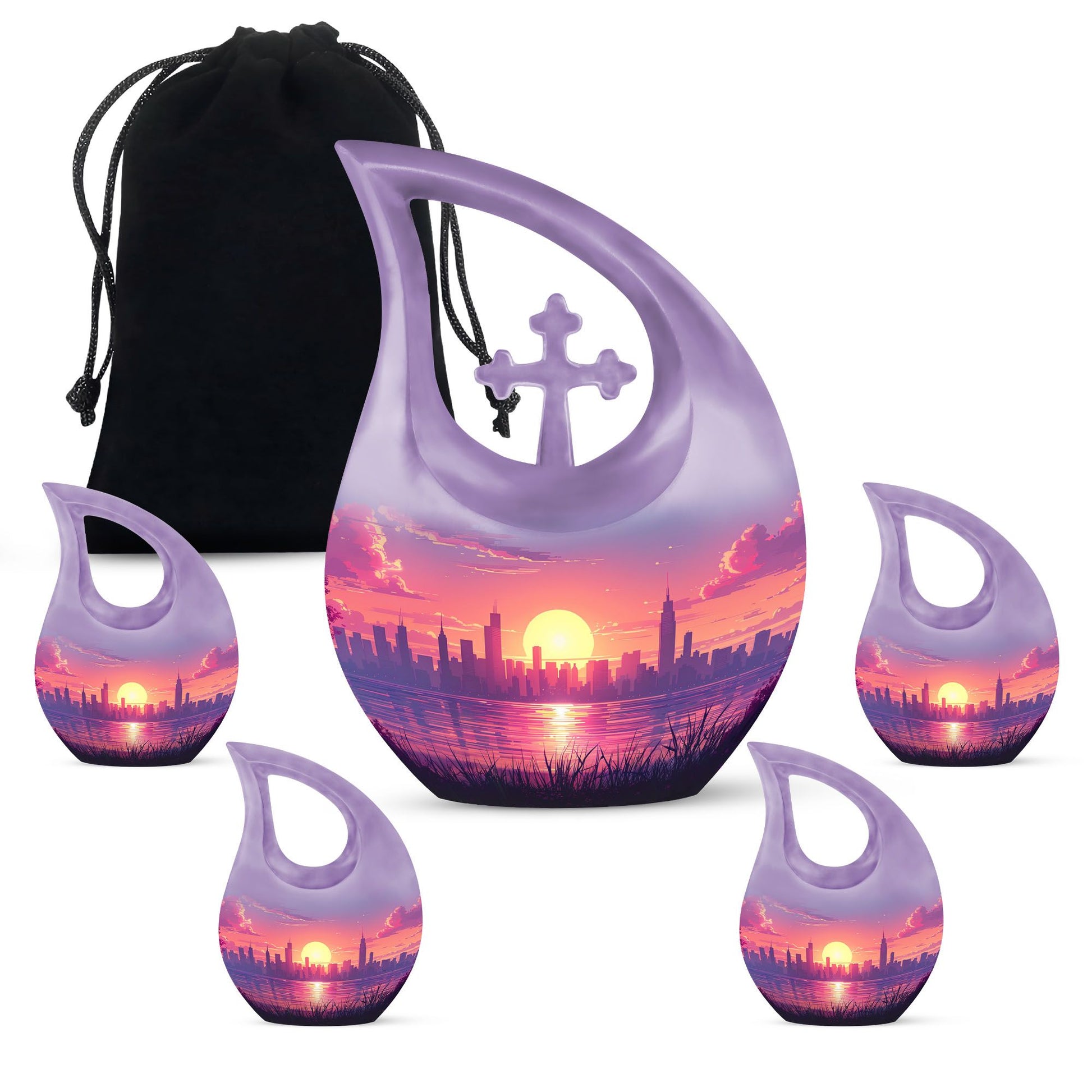 Urban Oasis - Car Urn Large Teardrop, Heart Urn For Ashes