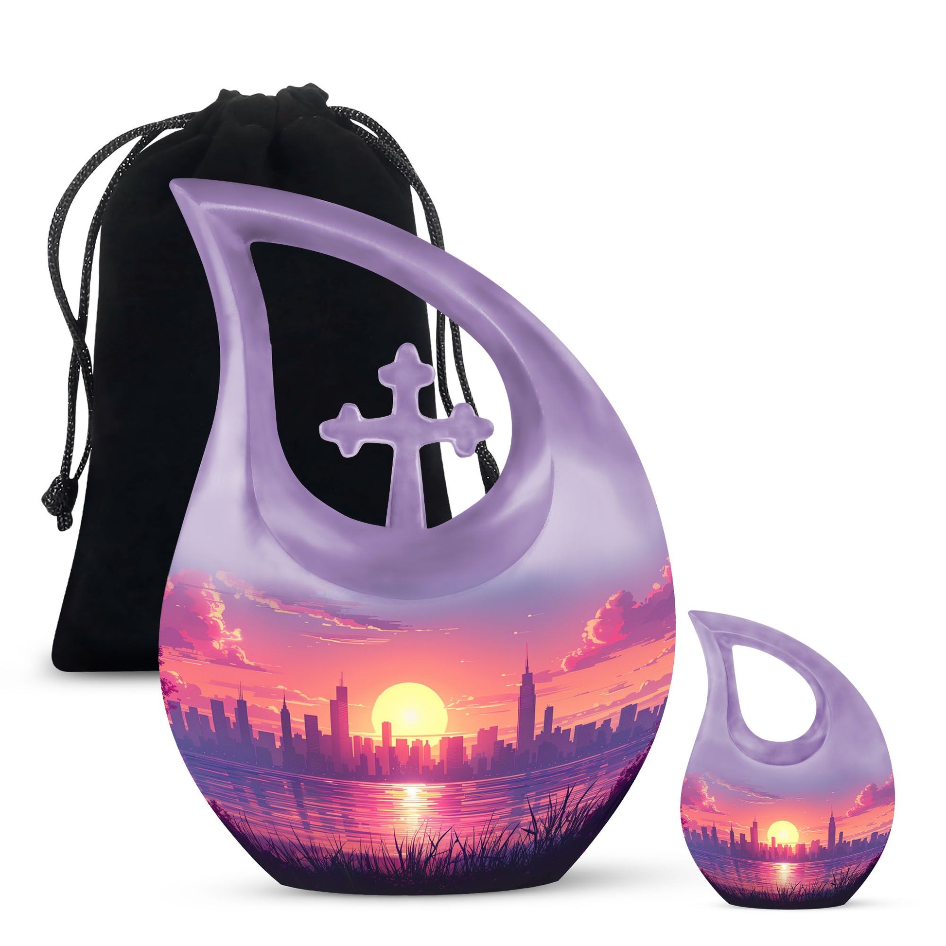Urban Oasis - Car Urn Large Teardrop, Heart Urn For Ashes