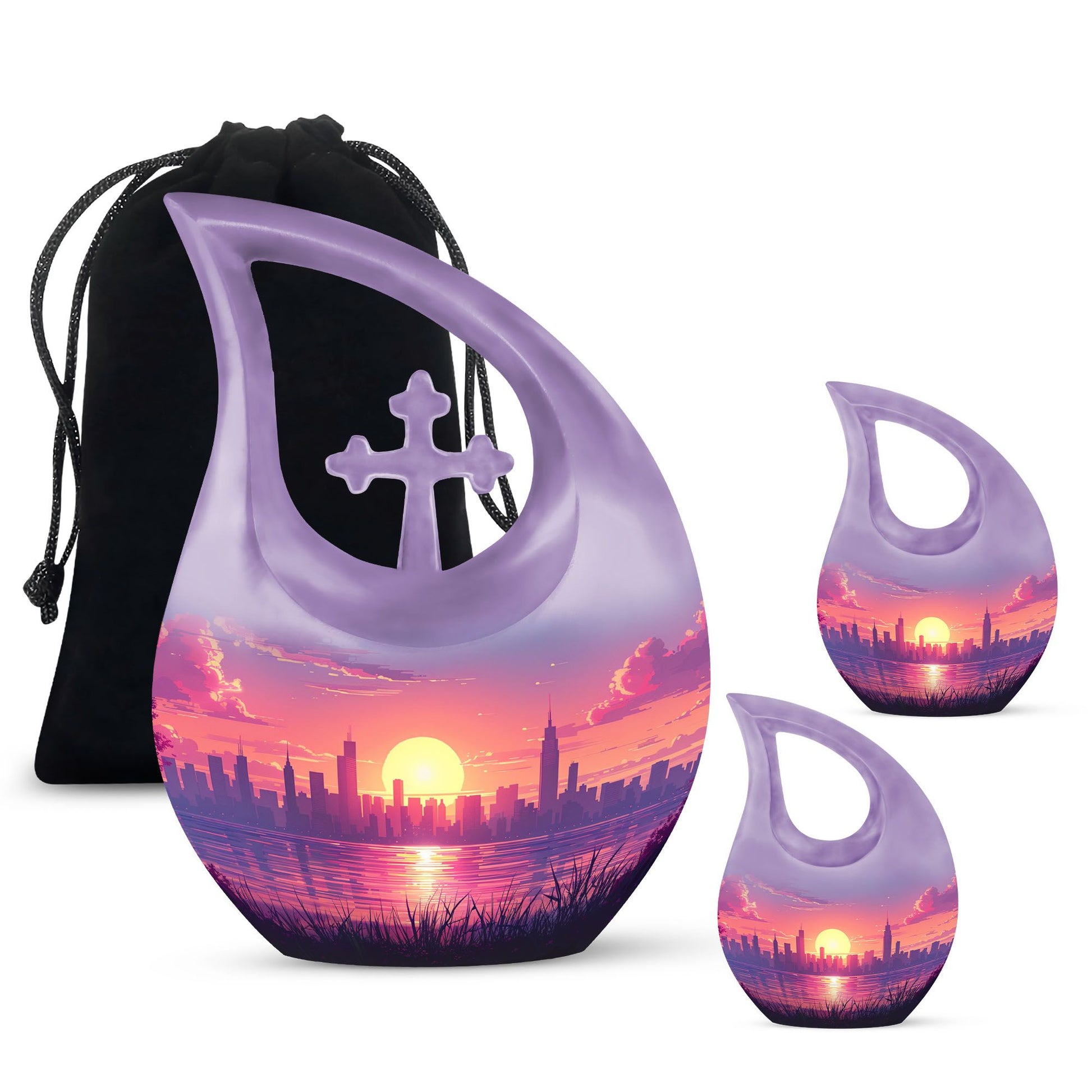 Urban Oasis - Car Urn Large Teardrop, Heart Urn For Ashes