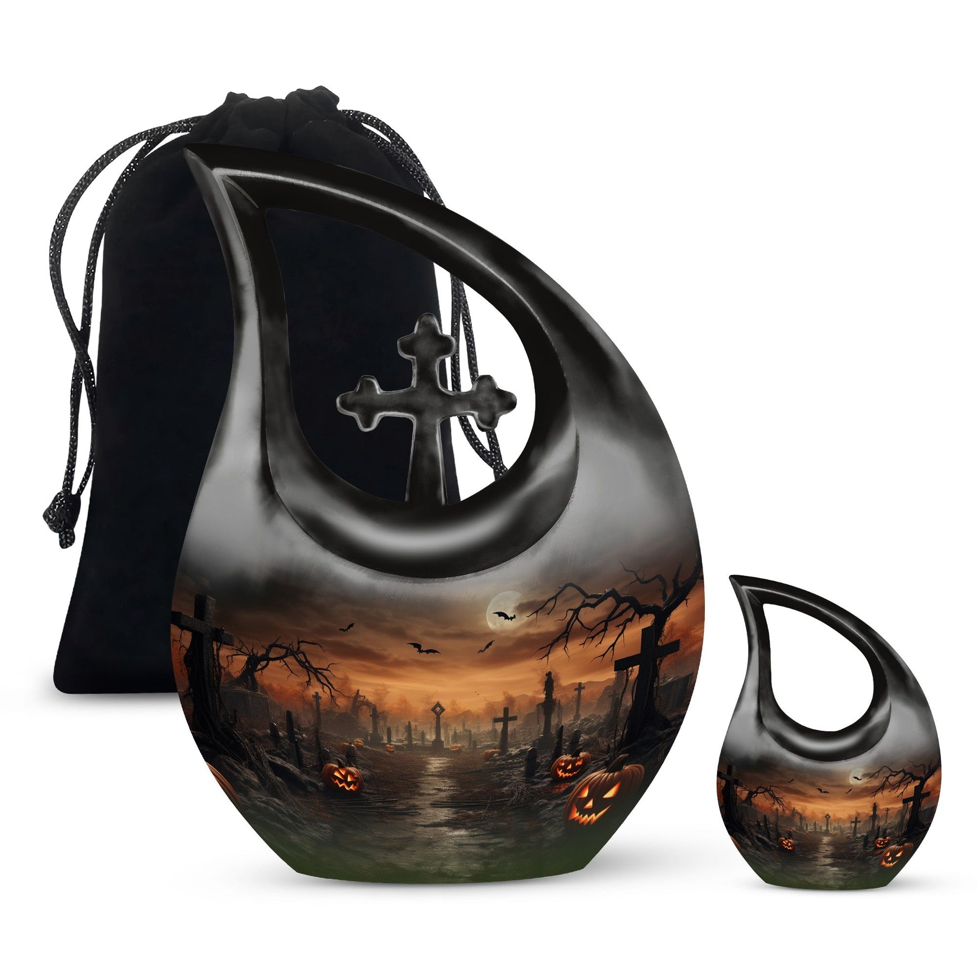 Teardrop Shaped  Large Urn With 1 Keepsake