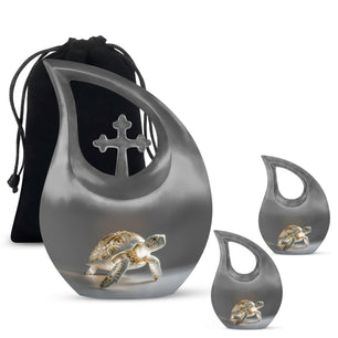 Teardrop Shaped  Large Urn With 2 Keepsake