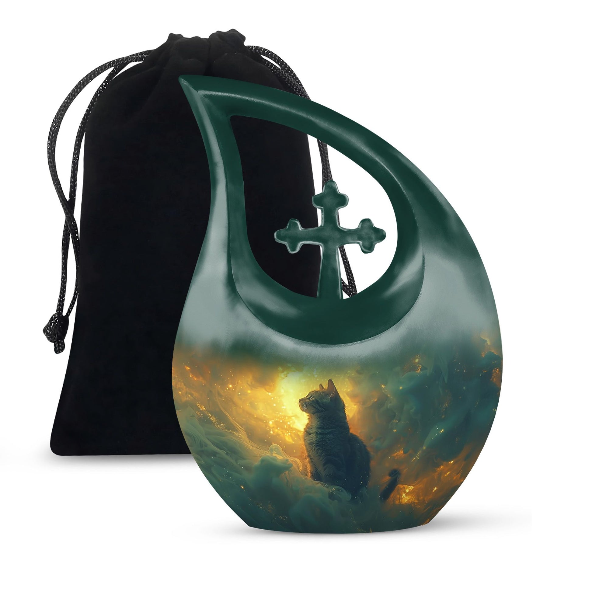 Teardrop Shaped  Large Urn 10 Inch