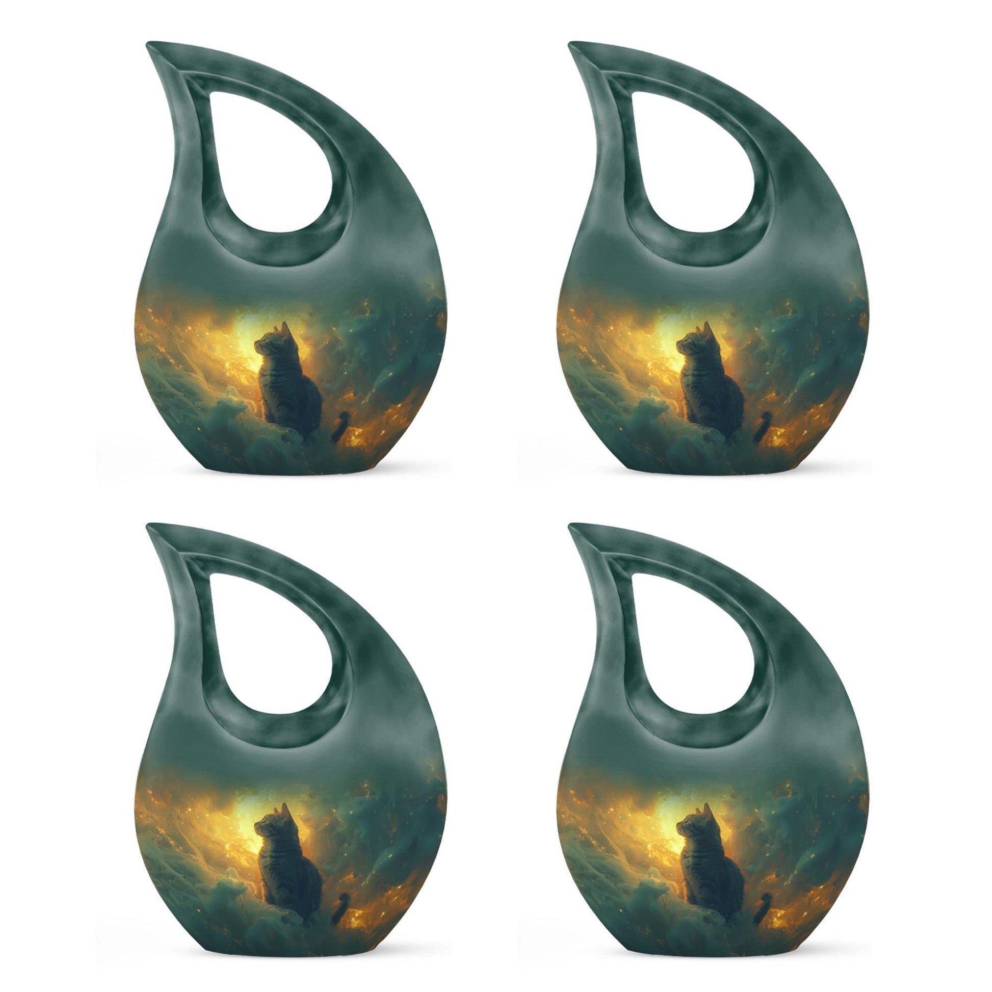 Teardrop Shaped  Keepsake Set of 4