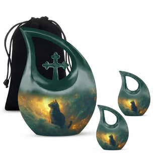 Teardrop Shaped  Large Urn With 2 Keepsake