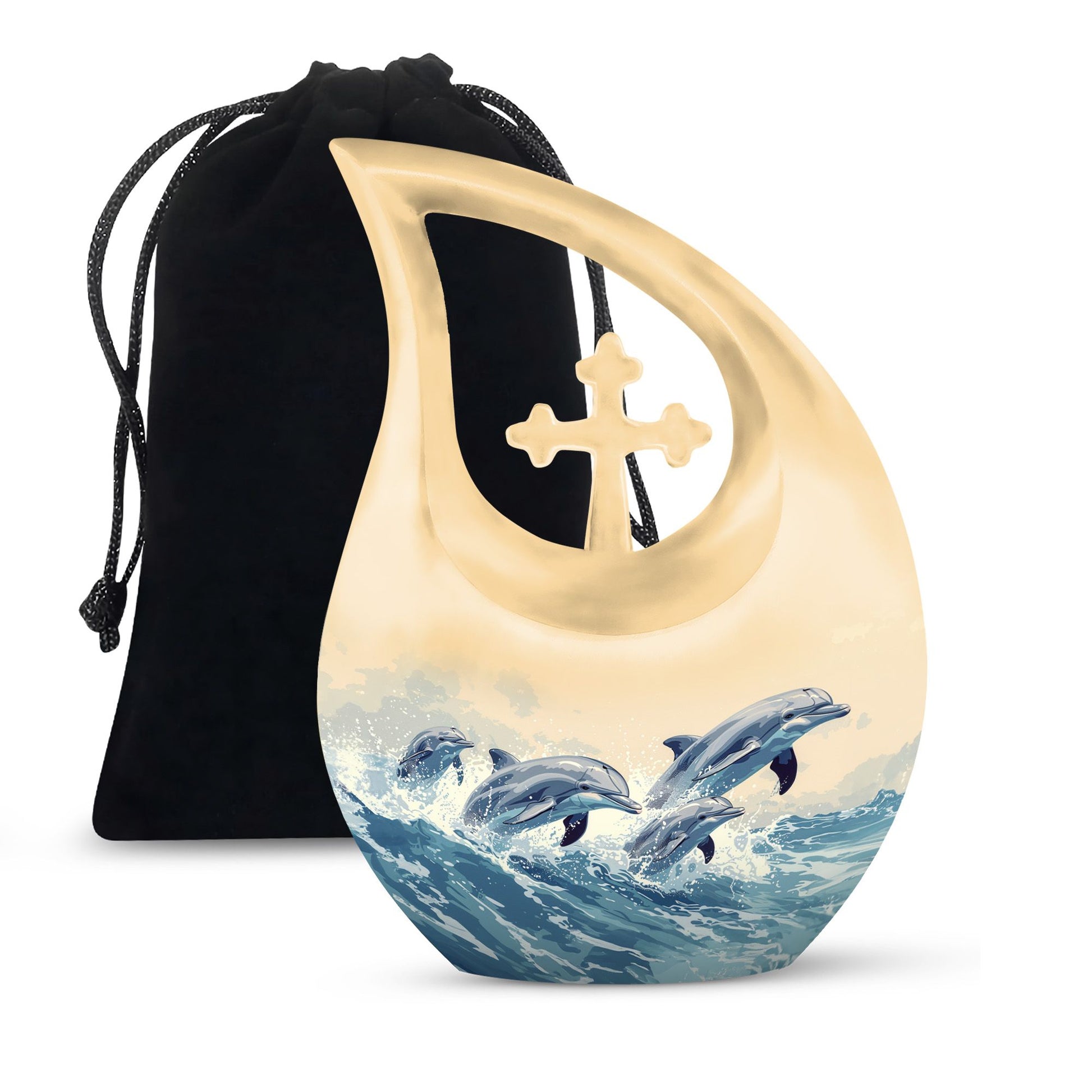 Teardrop Shaped  Large Urn 10 Inch