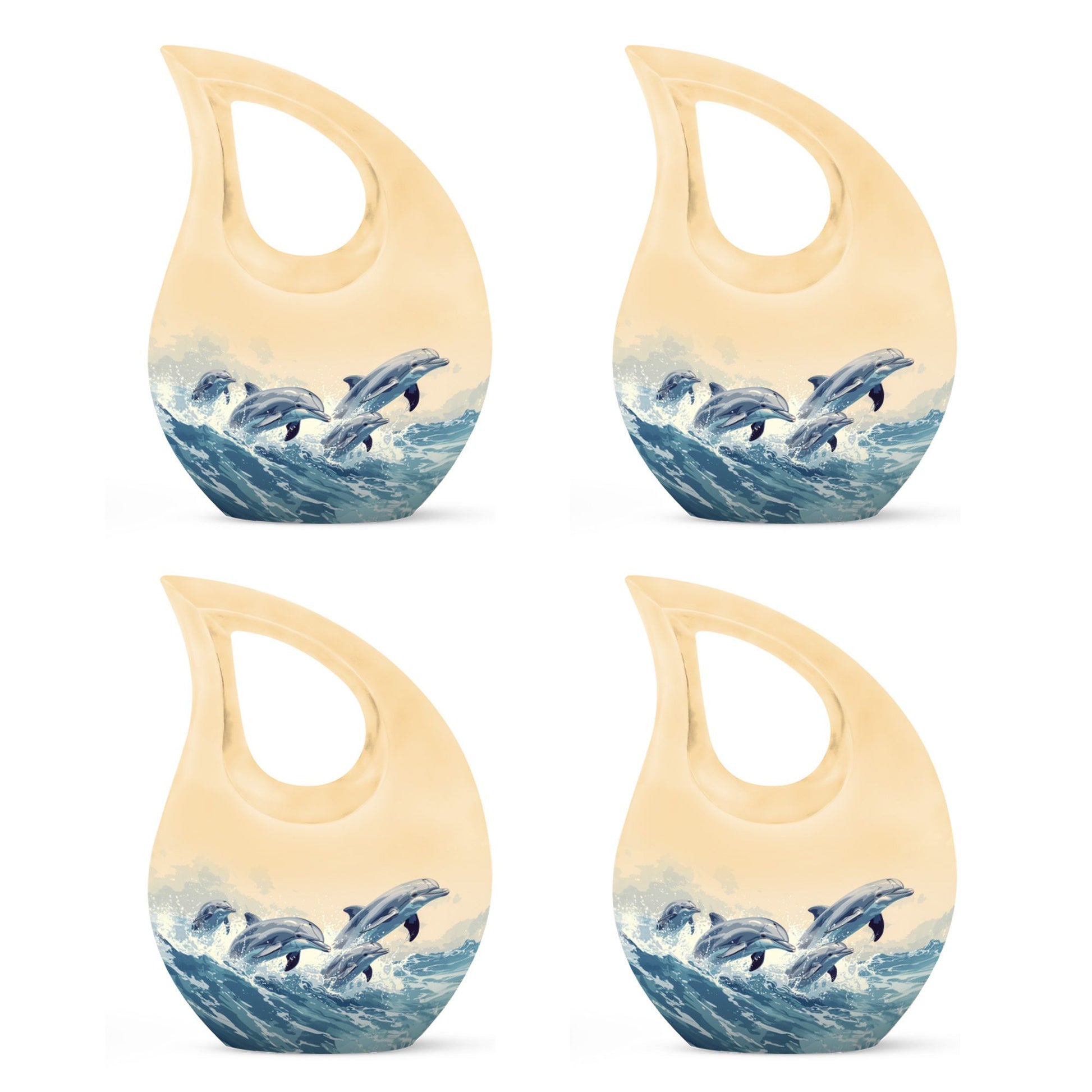 Teardrop Shaped  Keepsake Set of 4