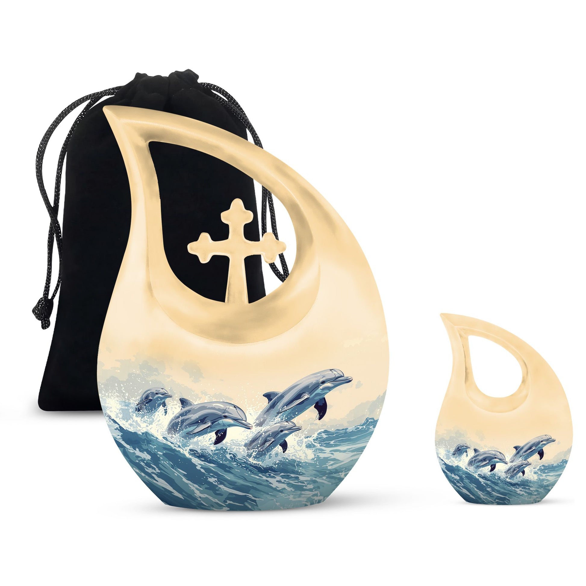 Teardrop Shaped  Large Urn With 1 Keepsake