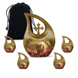 Teardrop Shaped  Large Urn With 4 Keepsake