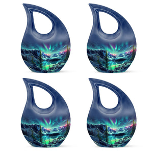 Aurora Borealis Little Urns Large Funeral, Ashes Urn For Ashes
