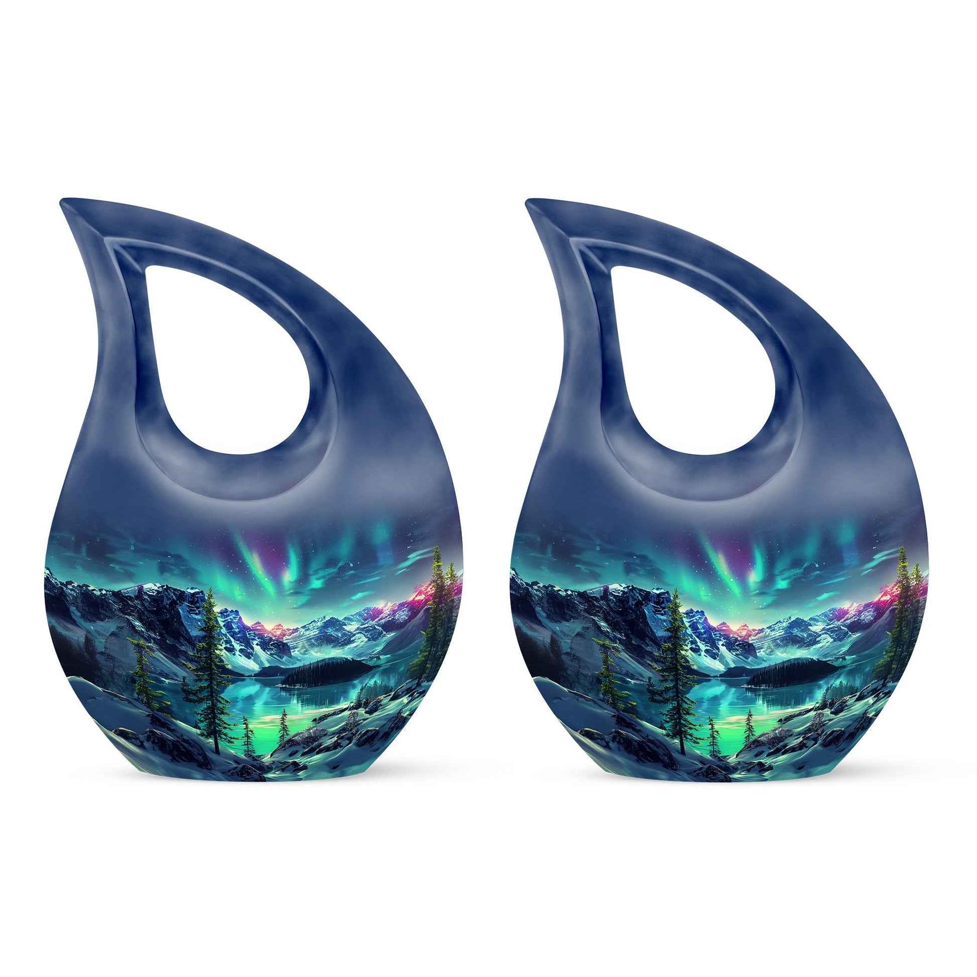 Aurora Borealis Little Urns Large Funeral, Ashes Urn For Ashes