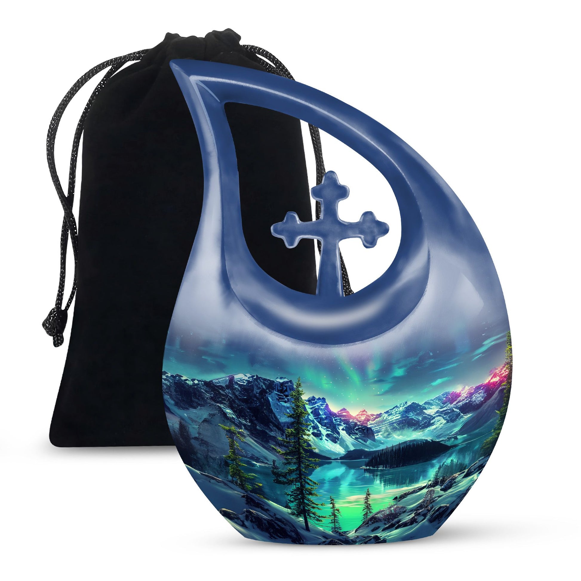 Aurora Borealis Little Urns Large Funeral, Ashes Urn For Ashes