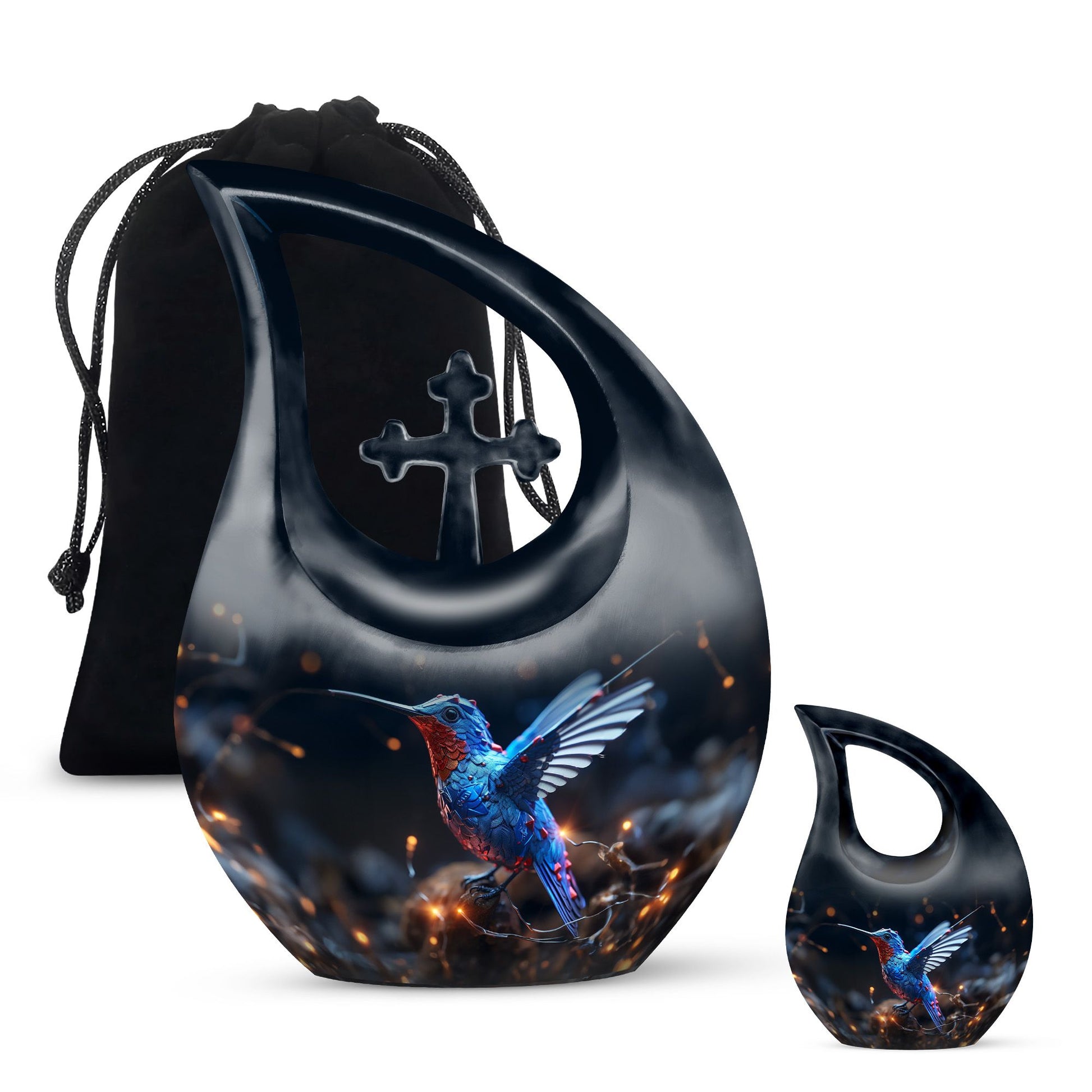 Humming Birds Urns Large Funeral, Ashes Urn For Ashes