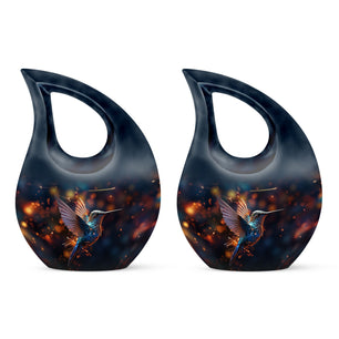 Humming Birds Urn For Mom Ashes Funeral, Ashes Memorial Urn