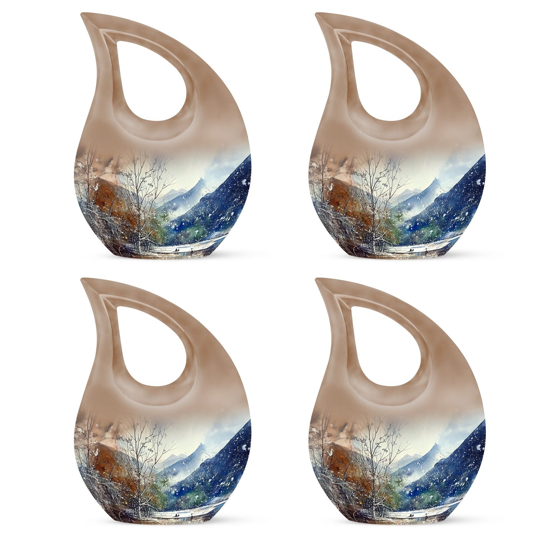 Mountains Urn For Human Remains Funeral, Ashes Memorial Urn