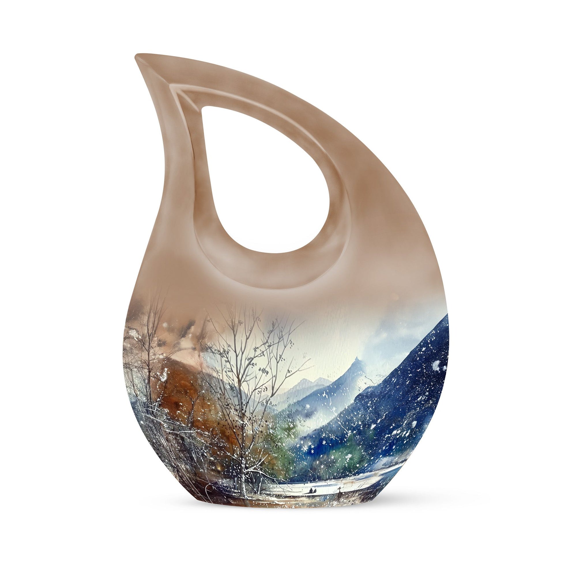 Mountains Urn For Human Remains Funeral, Ashes Memorial Urn