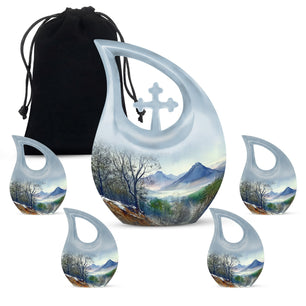 Mountains Urn For Human Ashes Funeral, Ashes Cremation Urn For Ashes