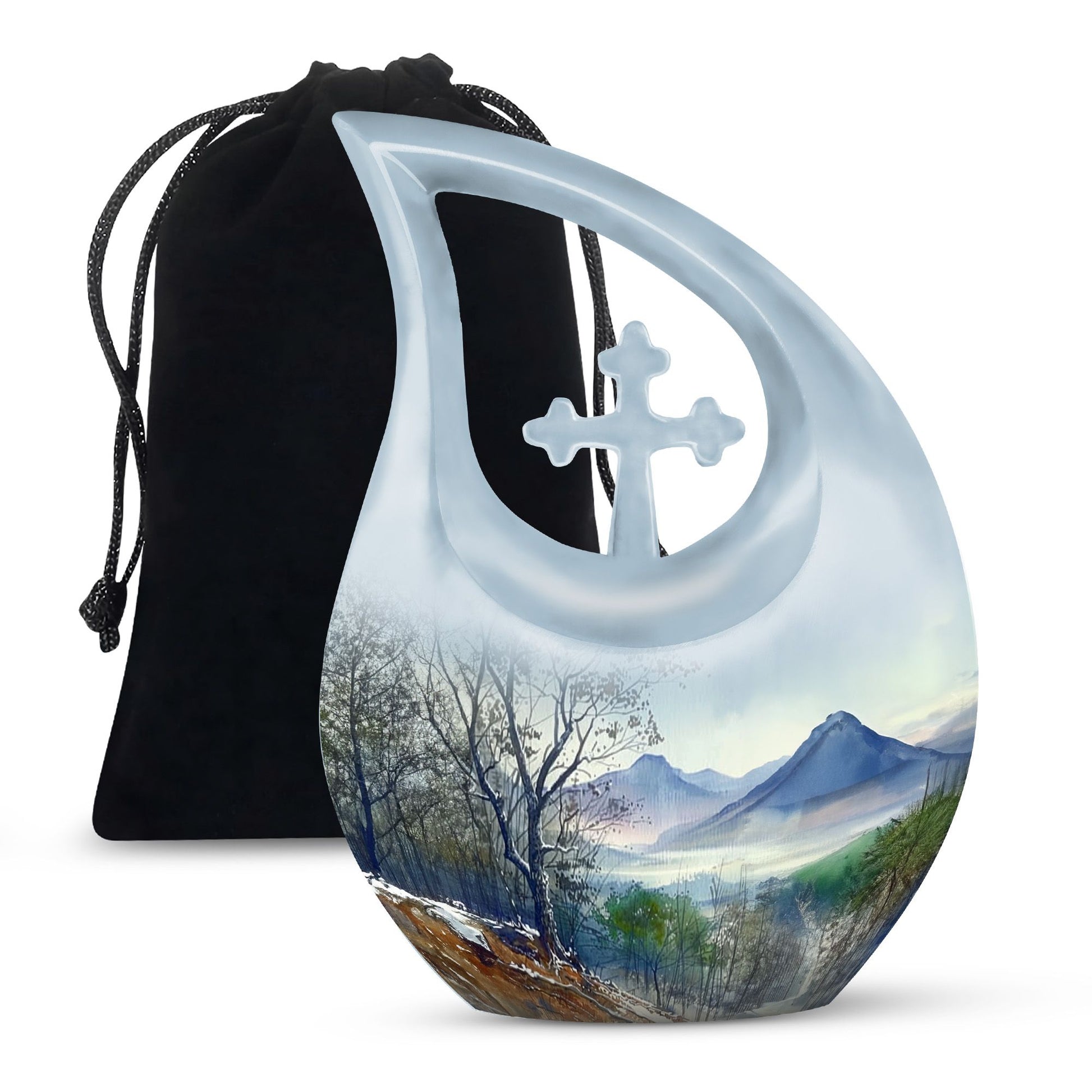 Mountains Urn For Human Ashes Funeral, Ashes Cremation Urn For Ashes