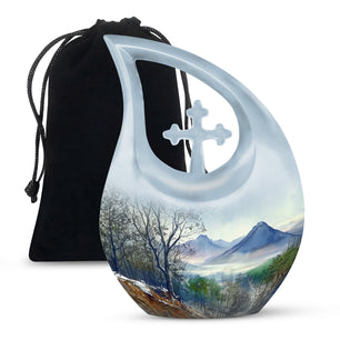 Mountains Urn For Human Ashes Funeral, Ashes Cremation Urn For Ashes
