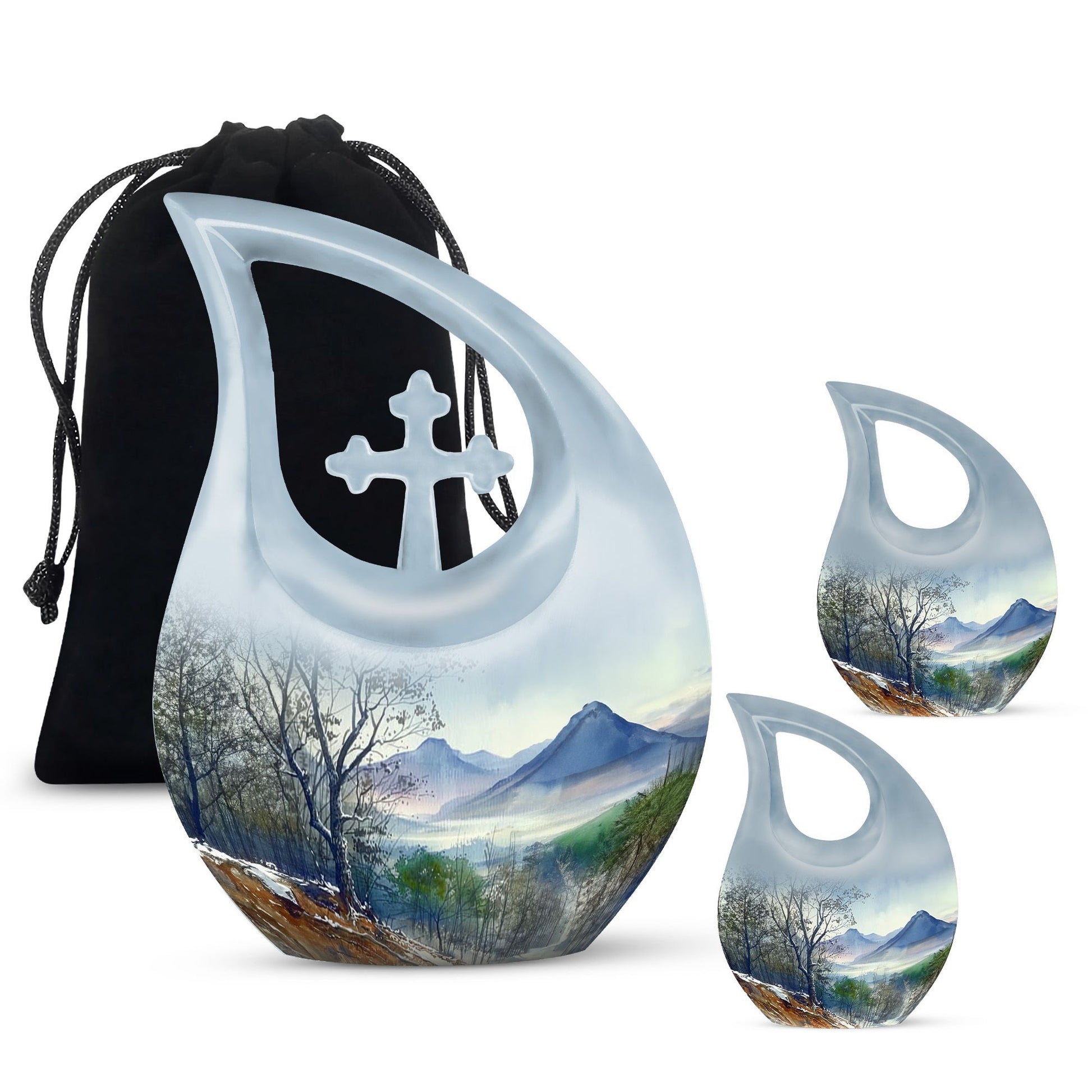 Mountains Urn For Human Ashes Funeral, Ashes Cremation Urn For Ashes