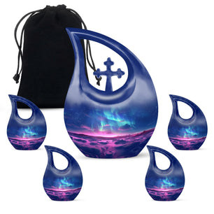 Aurora Borealis Keepsake For Ashes Funeral, Ashes Memorial Urn